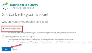Microsoft password screen step 2