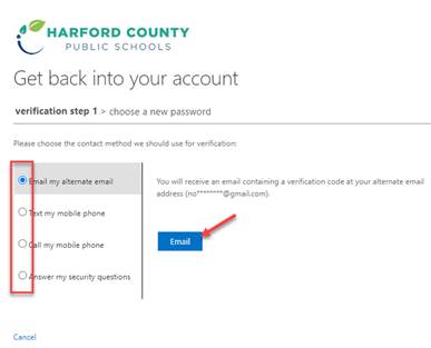 Microsoft password screen step 3